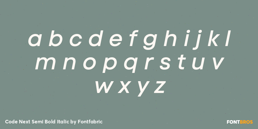 Code Next Semi Bold Italic Font Poster #3