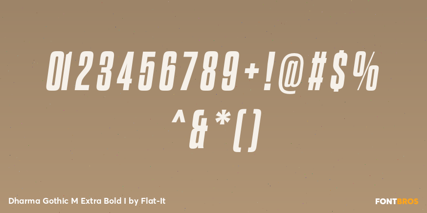 Dharma Gothic M Extra Bold I Font Poster #1