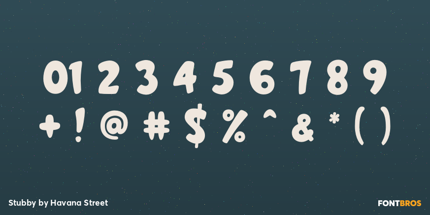 Stubby Font Poster #1