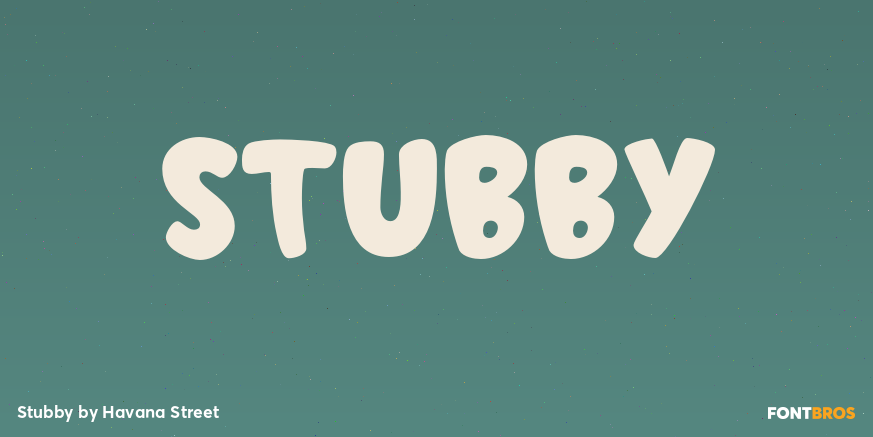Stubby Font Poster