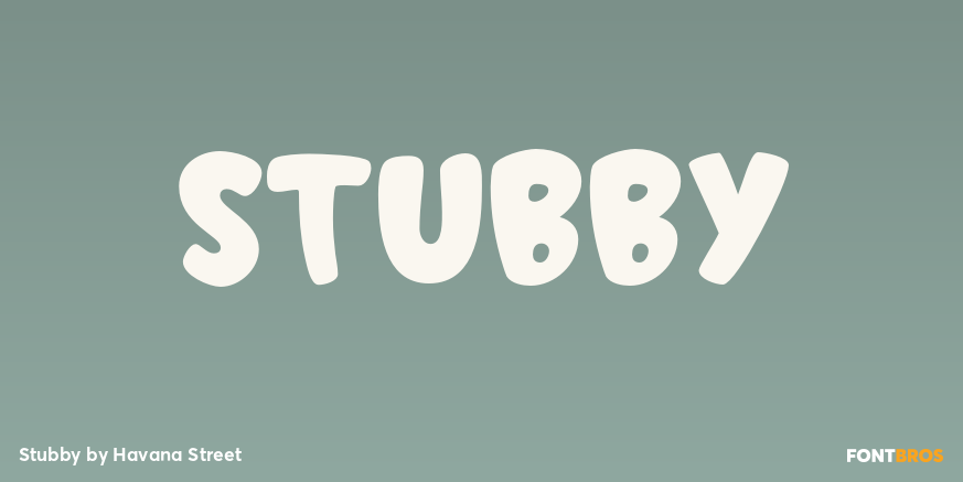 Stubby Font Poster