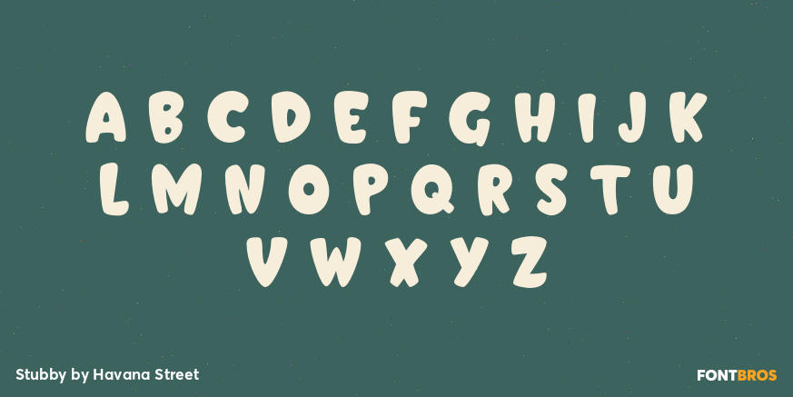 Stubby Font Poster #1
