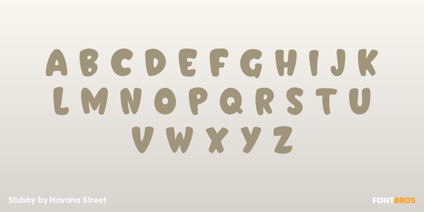 Stubby Font Poster #1