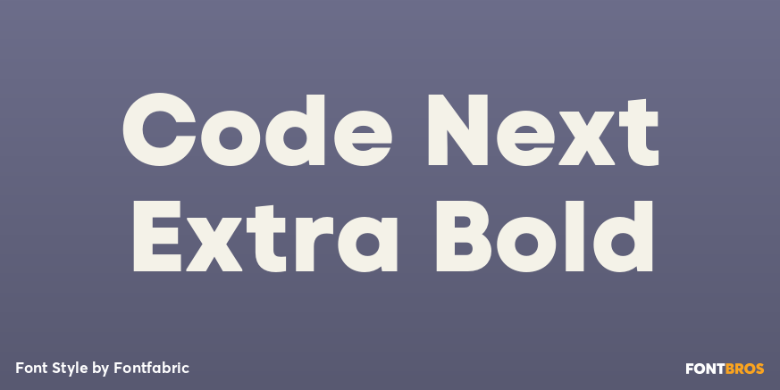 Code Next Extra Bold Poster