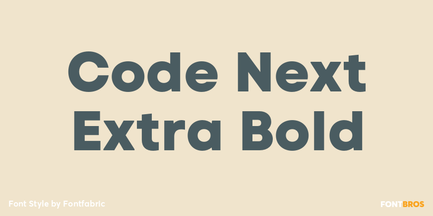 Code Next Extra Bold Poster