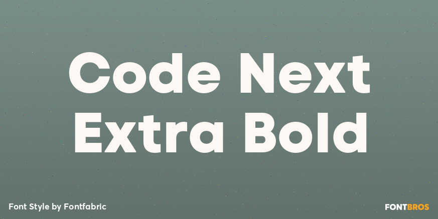 Code Next Extra Bold Poster