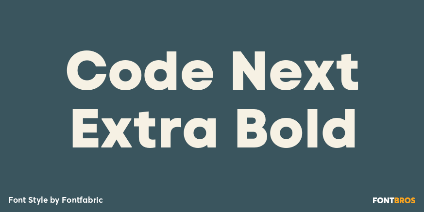 Code Next Extra Bold Poster