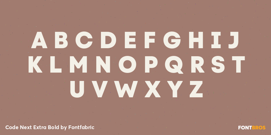 Code Next Extra Bold Font Poster #2