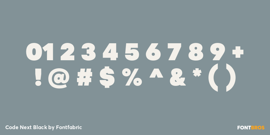 Code Next Black Font Poster #4