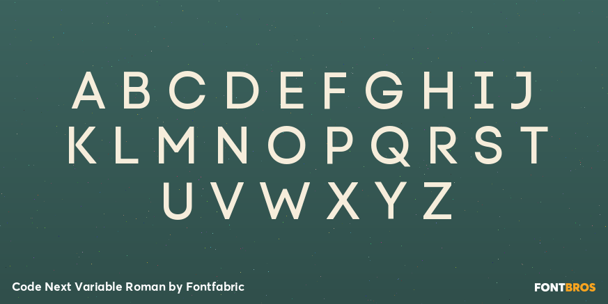 Code Next Variable Roman Font Poster #2