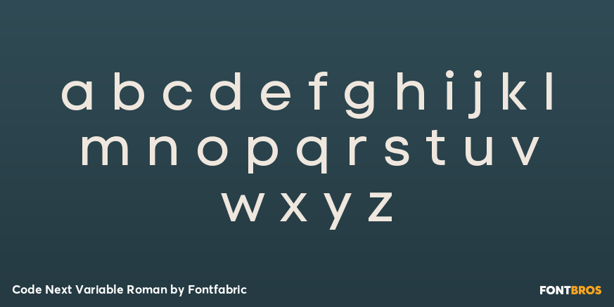 Code Next Variable Roman Font Poster #3