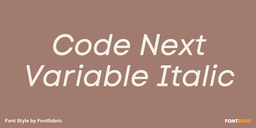 Code Next Variable Italic Poster
