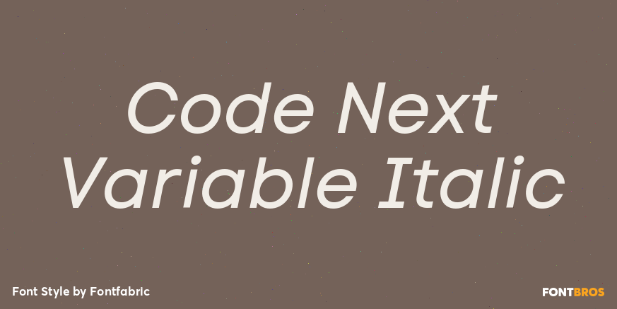 Code Next Variable Italic Poster