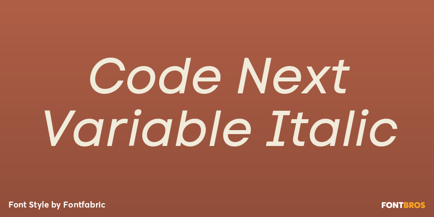Code Next Variable Italic Poster