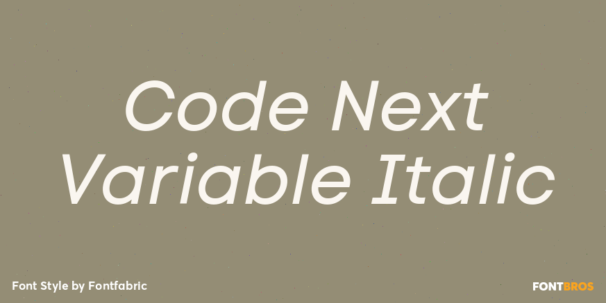 Code Next Variable Italic Poster