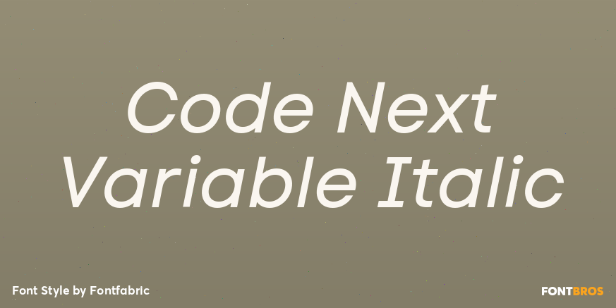 Code Next Variable Italic Poster