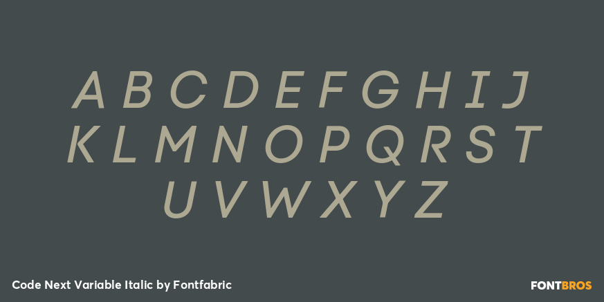 Code Next Variable Italic Font Poster #2