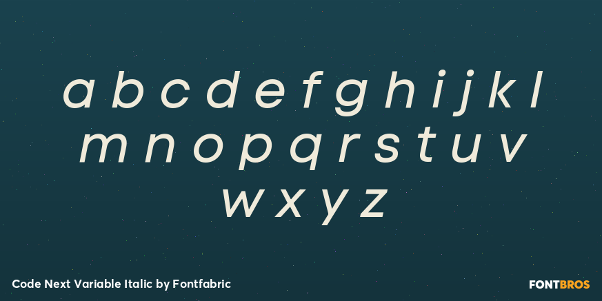 Code Next Variable Italic Font Poster #3