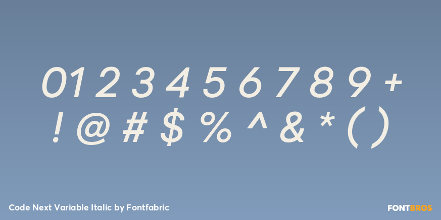Code Next Variable Italic Font Poster #4