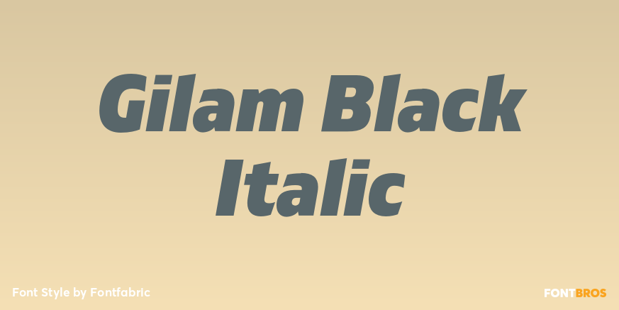 Gilam Black Italic Font Poster #1