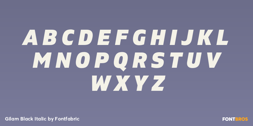 Gilam Black Italic Font Poster #1