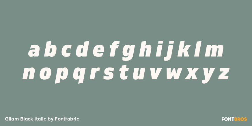Gilam Black Italic Font Poster #1