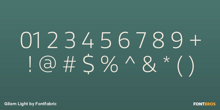 Gilam Light Font Poster #4