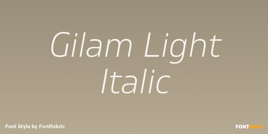 Gilam Light Italic Font Poster #1