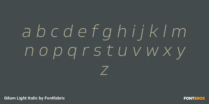 Gilam Light Italic Font Poster #1