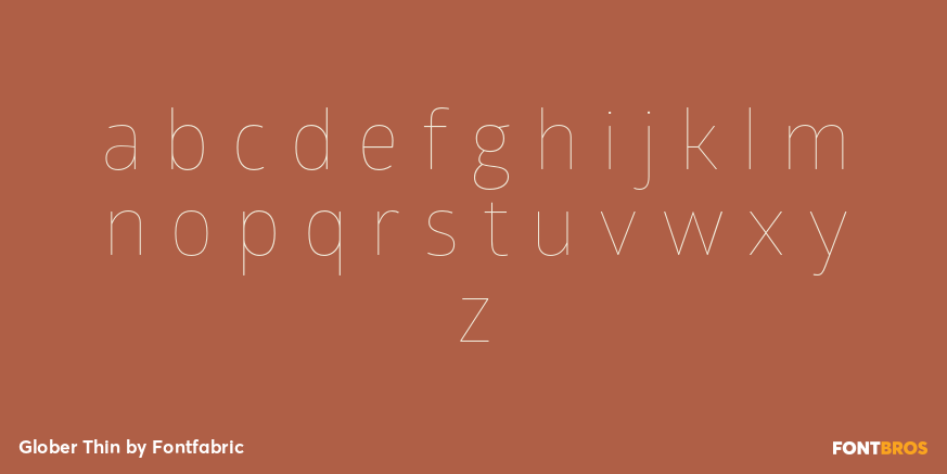 Glober Thin Font Poster #3