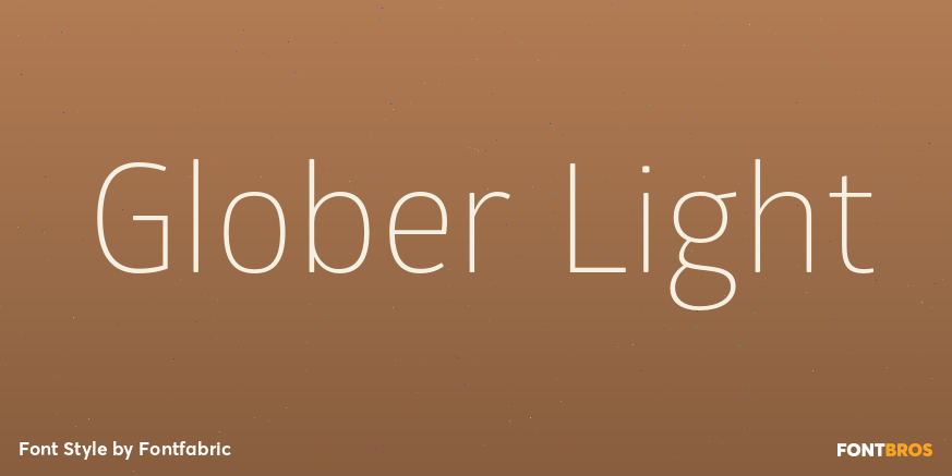 Glober Light Font Poster #1