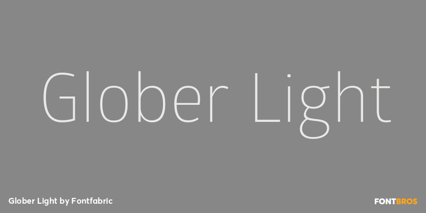 Glober Light Font Poster #1