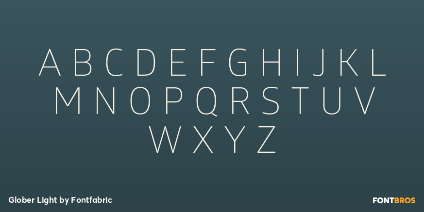 Glober Light Font Poster #2