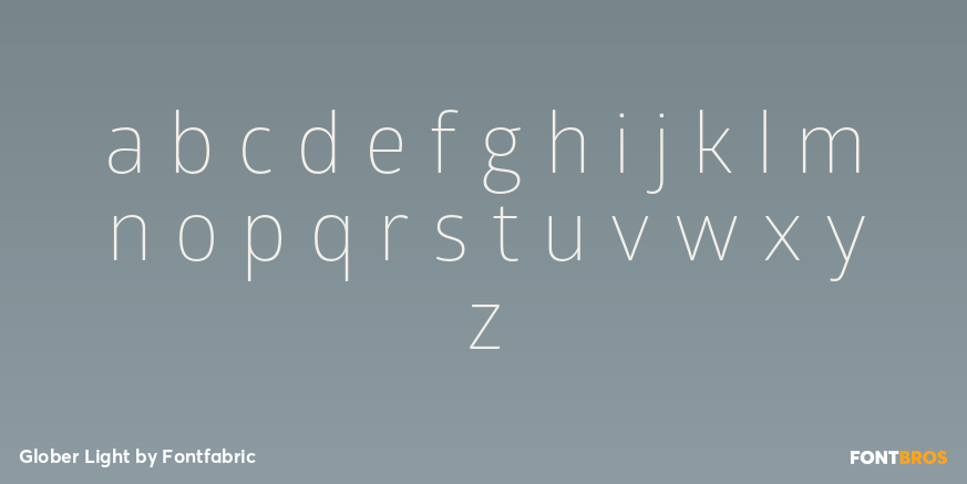 Glober Light Font Poster #3