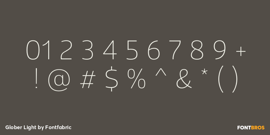 Glober Light Font Poster #4