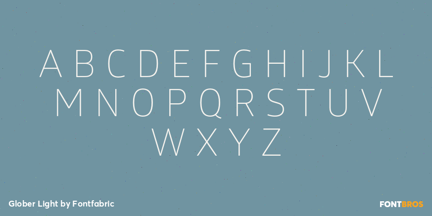 Glober Light Font Poster #1