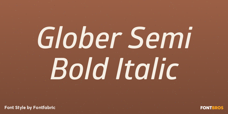Glober Semi Bold Italic Font Poster #1