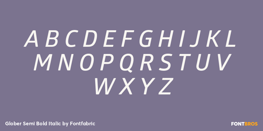 Glober Semi Bold Italic Font Poster #2