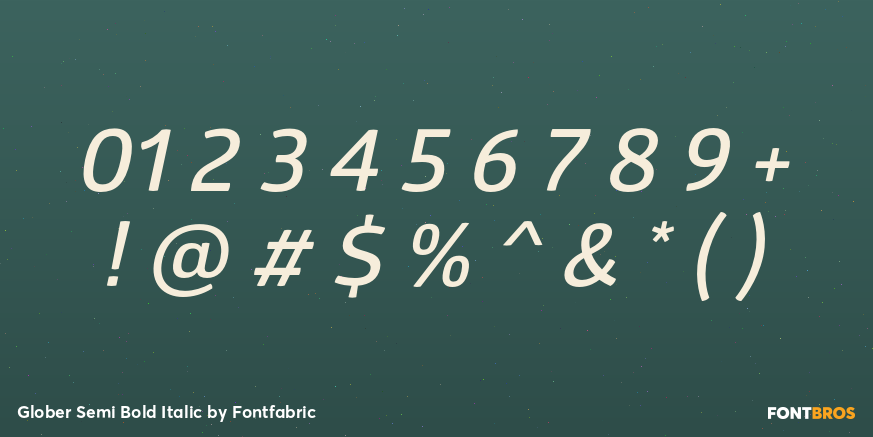 Glober Semi Bold Italic Font Poster #4