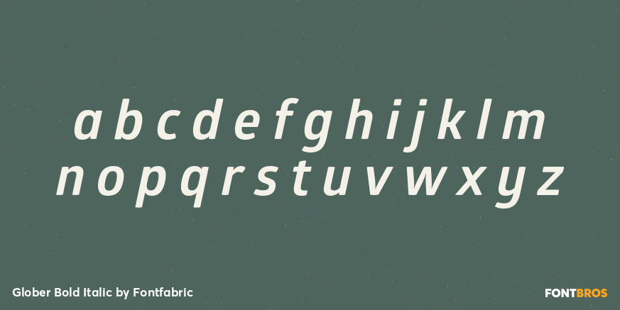 Glober Bold Italic Font Poster #1