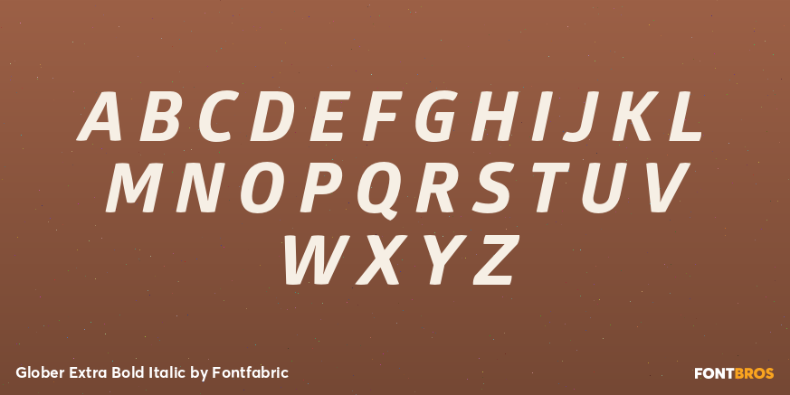 Glober Extra Bold Italic Font Poster #2