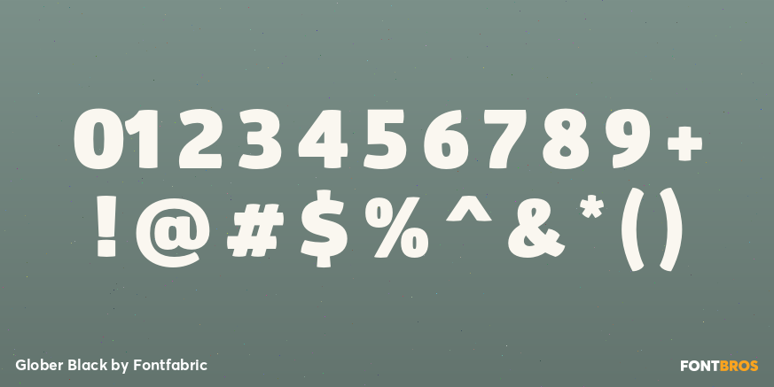 Glober Black Font Poster #1