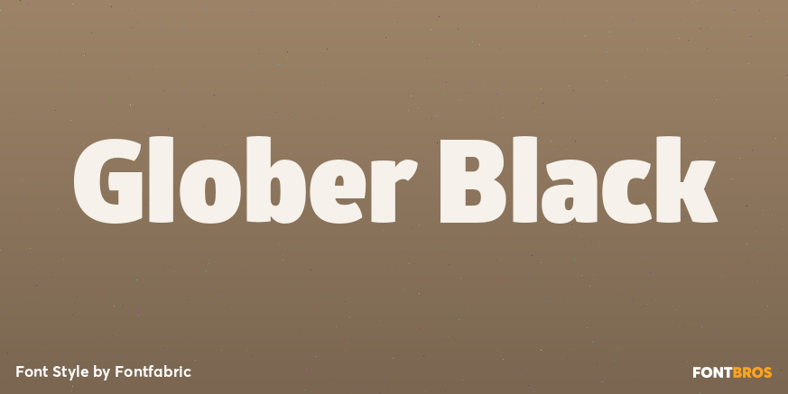 Glober Black Font Poster #1