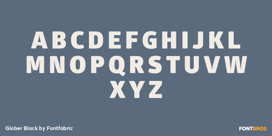 Glober Black Font Poster #1