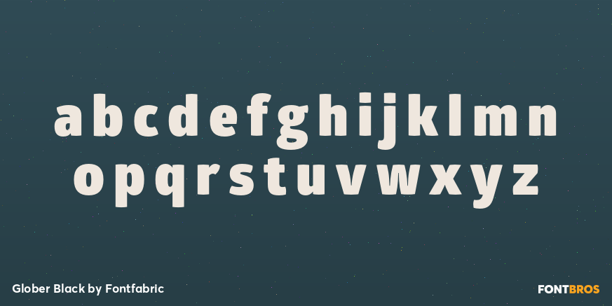 Glober Black Font Poster #1