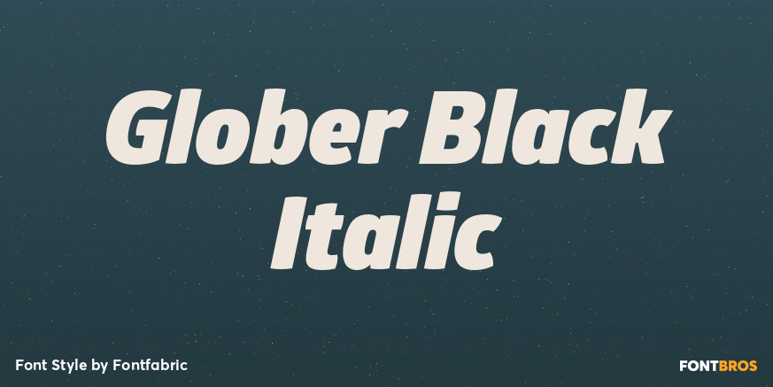 Glober Black Italic Font Poster #1