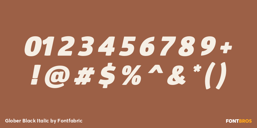 Glober Black Italic Font Poster #1