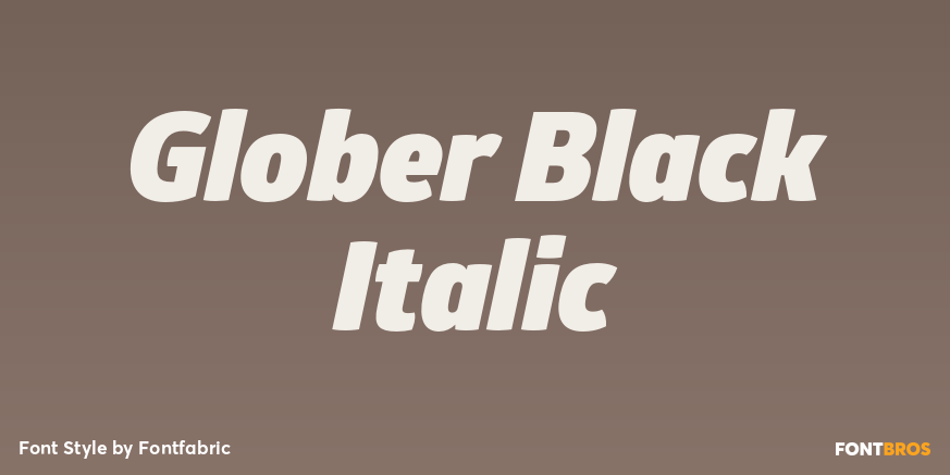 Glober Black Italic Font Poster #1