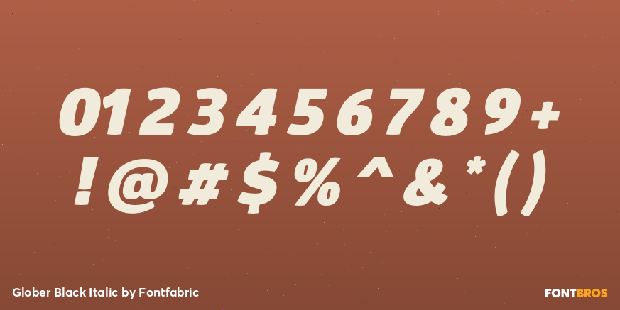 Glober Black Italic Font Poster #4