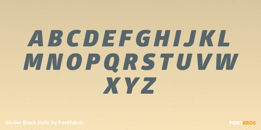 Glober Black Italic Font Poster #1